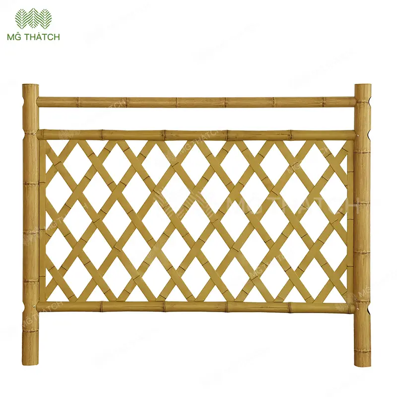 synthetic bamboo fence with bamboo appearance