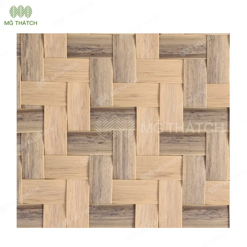 synthetic bamboo woven mat wall cladding décor