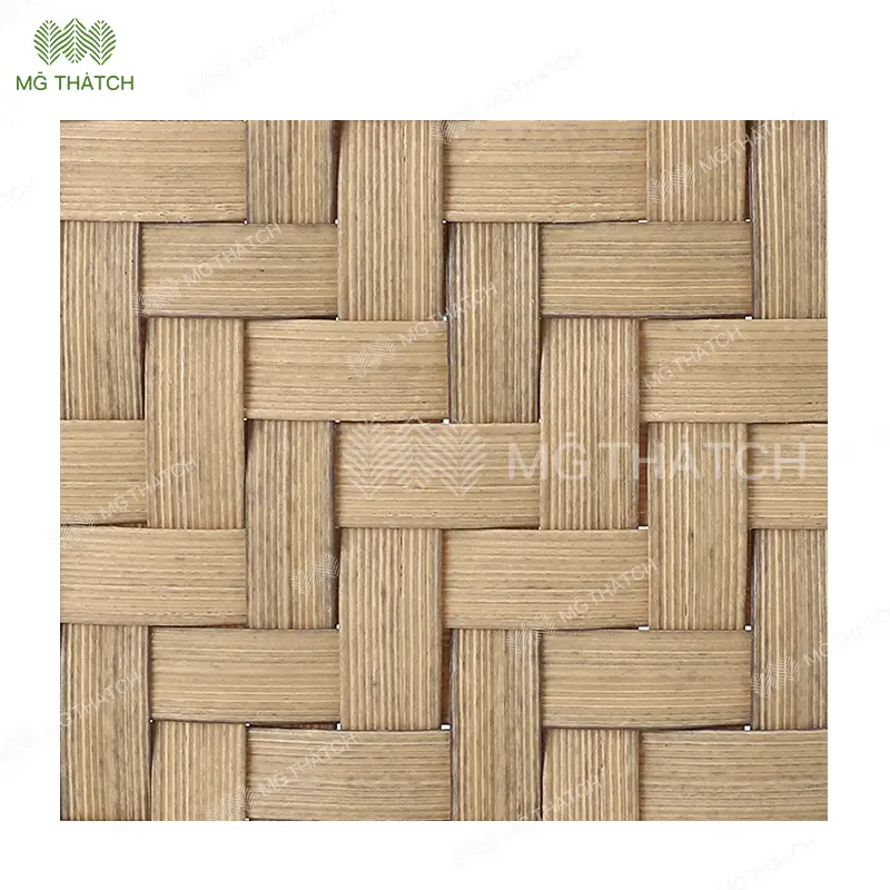 artificial bamboo woven mat front view