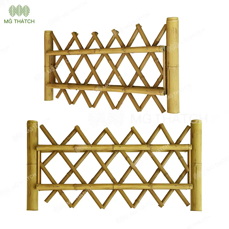 bamboo style fence for garden boundaries