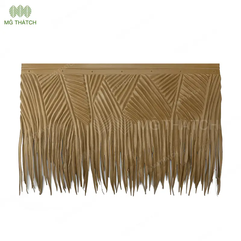 Maintenance-Free Synthetic Thatch for Replacing Natural Roof Thatch