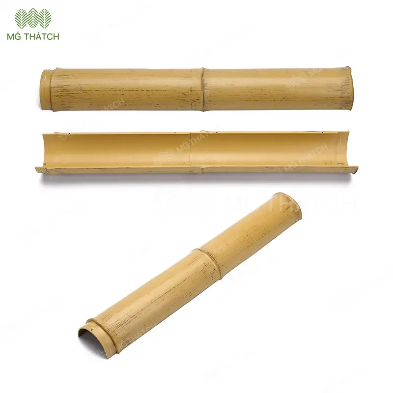 Lifelike Bamboo Pole Halves – Customizable Length and Diameter